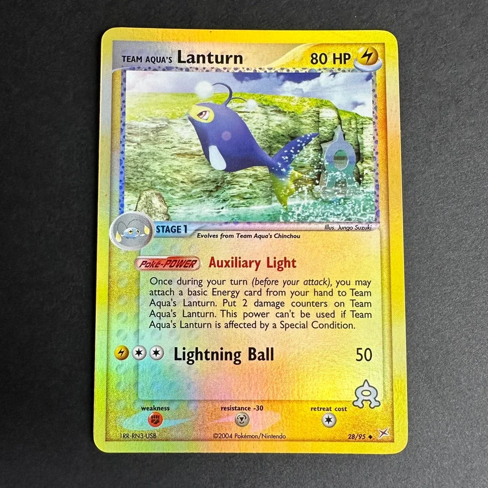 Pokemon TCG Team Aqua's Lanturn EX Team Magma vs Team Aqua 28/95 Reverse Holo NM